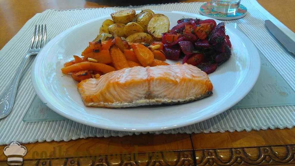 Kaip savarankiškai kepti žuvį su daržovėmis - Video receptai namuose