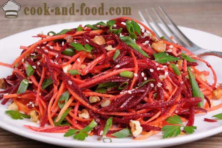 Vitaminas-turtingas maistas: 5 salotų receptai iš burokėlių ir morkų - video receptai namuose