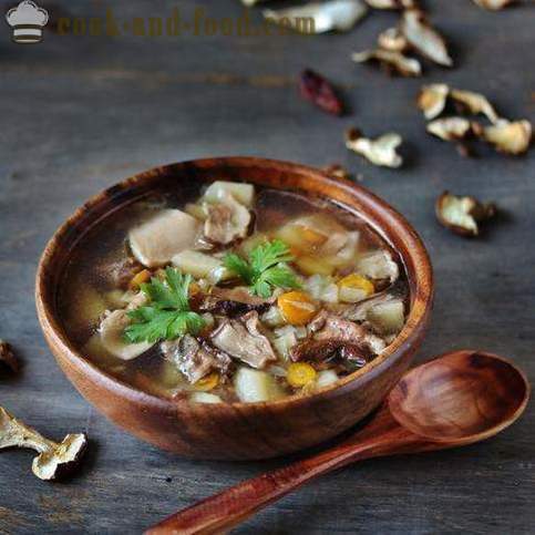 Receptų grybų sriuba su baltais grybais ir makaronais - Video receptai namuose