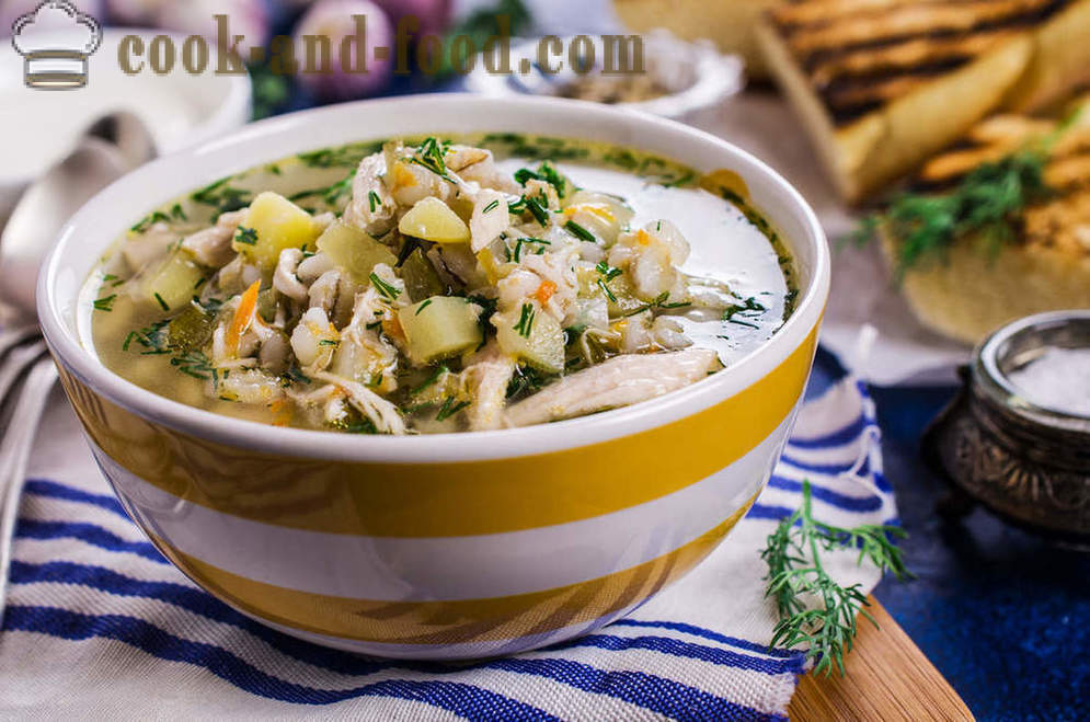 Kaip virėjas skanus sriuba su miežių - Video receptai namuose